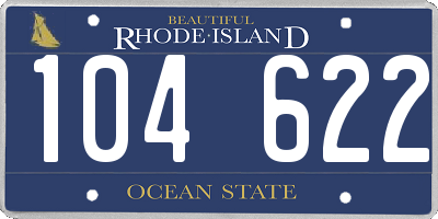 RI license plate 104622