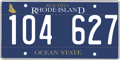 RI license plate 104627