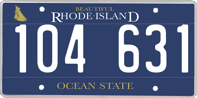 RI license plate 104631