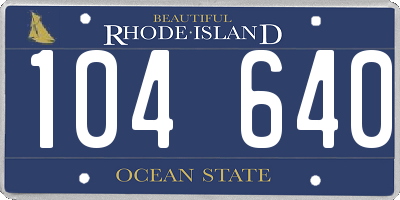 RI license plate 104640