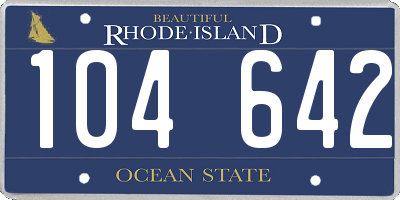 RI license plate 104642