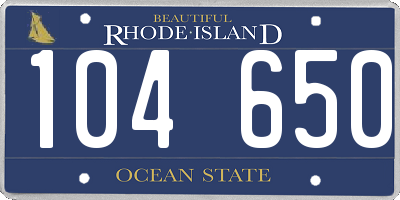 RI license plate 104650