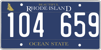 RI license plate 104659