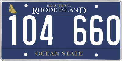 RI license plate 104660