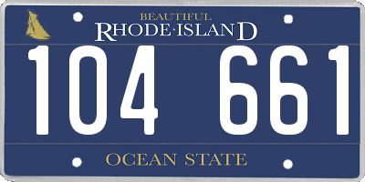 RI license plate 104661