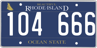 RI license plate 104666