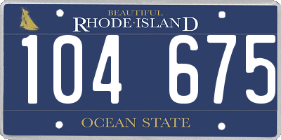 RI license plate 104675