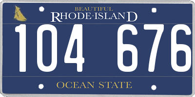 RI license plate 104676