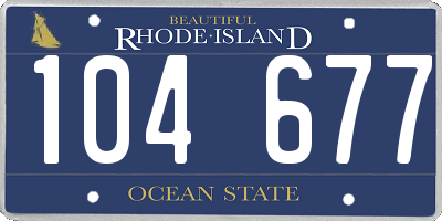 RI license plate 104677