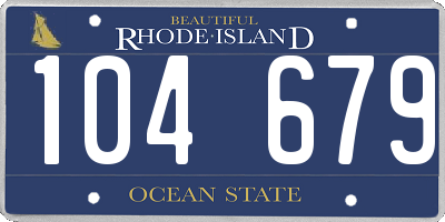 RI license plate 104679