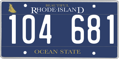 RI license plate 104681