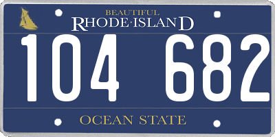 RI license plate 104682