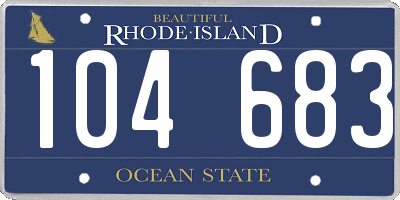 RI license plate 104683