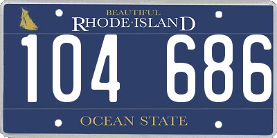 RI license plate 104686