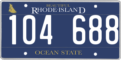 RI license plate 104688