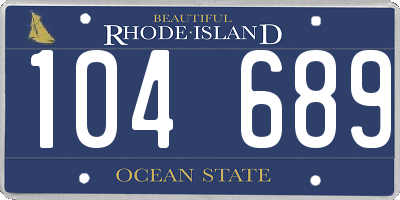 RI license plate 104689