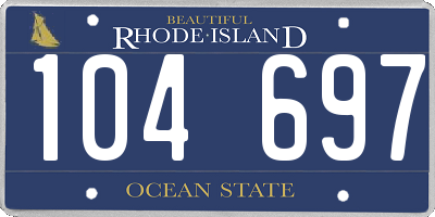 RI license plate 104697