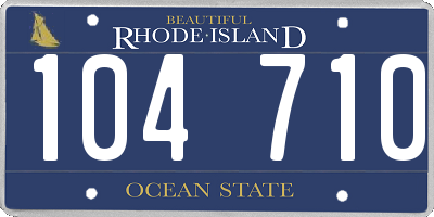 RI license plate 104710