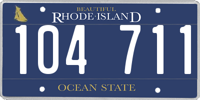 RI license plate 104711
