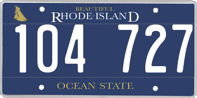 RI license plate 104727