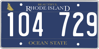 RI license plate 104729