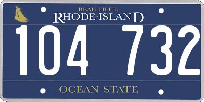 RI license plate 104732