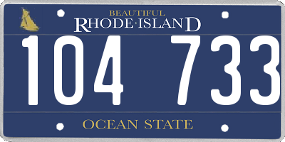 RI license plate 104733