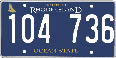 RI license plate 104736