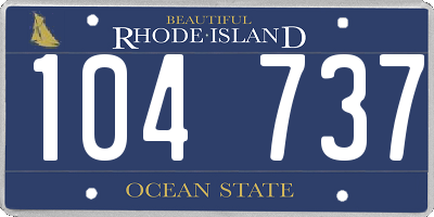 RI license plate 104737