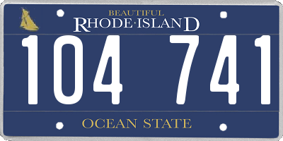 RI license plate 104741