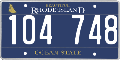 RI license plate 104748