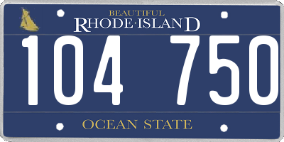 RI license plate 104750