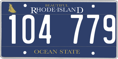 RI license plate 104779