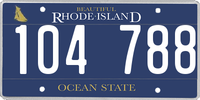 RI license plate 104788