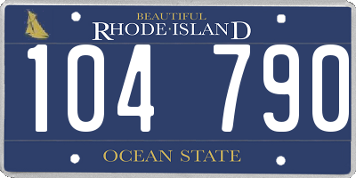RI license plate 104790