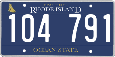 RI license plate 104791