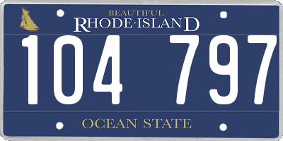 RI license plate 104797