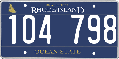 RI license plate 104798