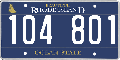 RI license plate 104801