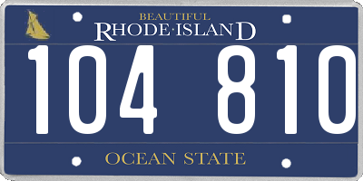 RI license plate 104810