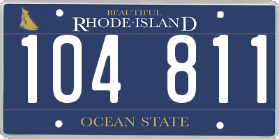 RI license plate 104811