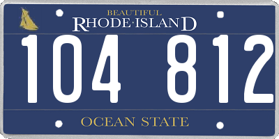 RI license plate 104812