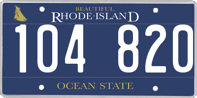 RI license plate 104820