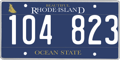 RI license plate 104823