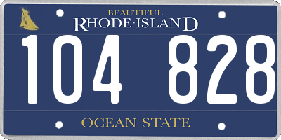 RI license plate 104828