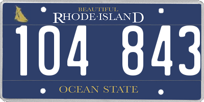 RI license plate 104843