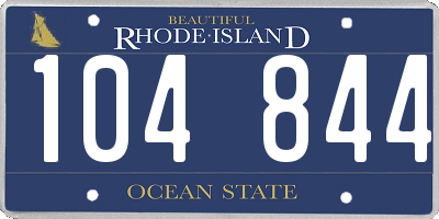 RI license plate 104844