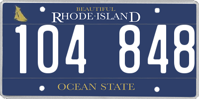 RI license plate 104848