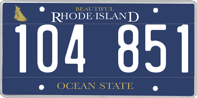 RI license plate 104851