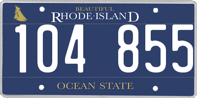 RI license plate 104855